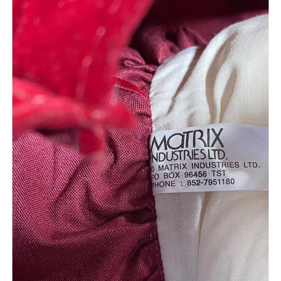 VINTAGE Mrs Claus Plush by Matrix Industries Velvet Red Dress Sits Christmas - Picture 7 of 8